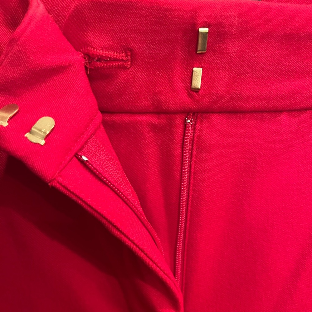 J. Crew Red Kallie Pant Size 10 - Picture 4 of 5